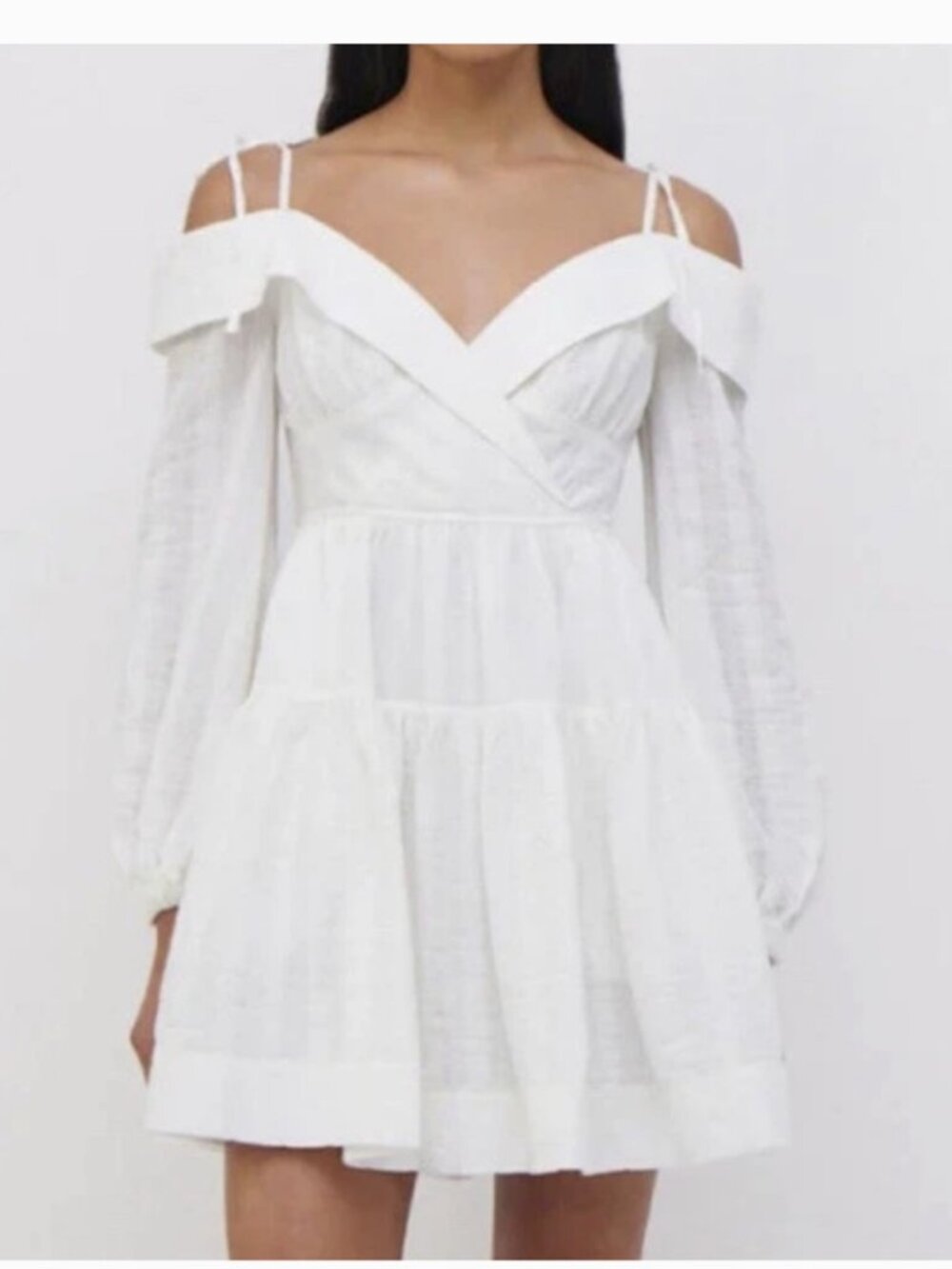 Jonathan Simkhai Bahari White Off the Shoulder Mini Dress